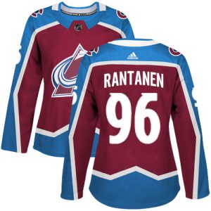 Stunning Adidas Avalanche #96 Mikko Rantanen Burgundy Home Authentic Women's Stitched NHL Jersey for top   notch game   day wear