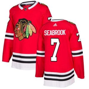 Stunning Adidas Blackhawks #7 Brent Seabrook Red Home Authentic Stitched Youth NHL Jersey to add to your hockey memorabilia collection