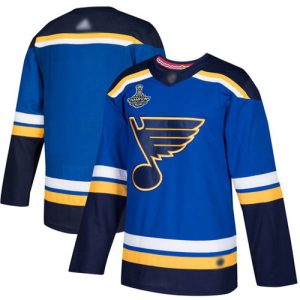 Stunning Adidas Blues Blank Blue Home Authentic Stanley Cup Champions Stitched Youth NHL Jersey for a valuable hockey collectible