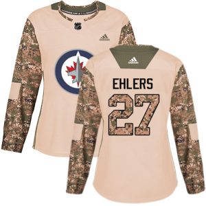 Stunning Adidas Jets #27 Nikolaj Ehlers Camo Authentic 2017 Veterans Day Women's Stitched NHL Jersey for an exciting hockey game
