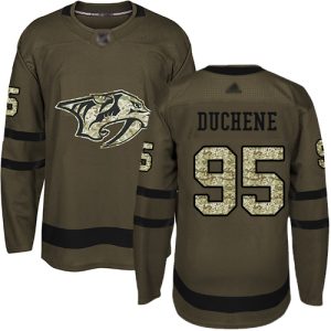 Stunning Adidas Predators #95 Matt Duchene Green Salute to Service Stitched Youth NHL Jersey for die   hard Blackhawks fans