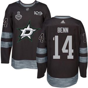 Stunning Adidas Stars #14 Jamie Benn Black 1917 2017 100th Anniversary 2020 Stanley Cup Final Stitched NHL Jersey to add to your hockey memorabilia collection
