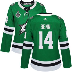 Stunning Adidas Stars #14 Jamie Benn Green Home Authentic Women's 2020 Stanley Cup Final Stitched NHL Jersey to show your team love