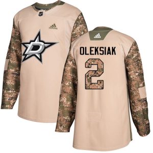Stunning Adidas Stars #2 Jamie Oleksiak Camo Authentic 2017 Veterans Day Stitched NHL Jersey to show your team love