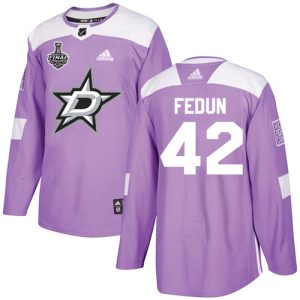 Stunning Adidas Stars #42 Taylor Fedun Purple Authentic Fights Cancer 2020 Stanley Cup Final Stitched NHL Jersey to add to your hockey memorabilia collection