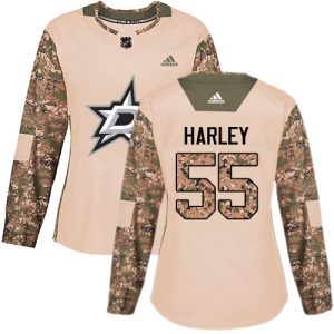 Stunning Adidas Stars #55 Thomas Harley Camo Authentic 2017 Veterans Day Women's Stitched NHL Jersey to support your favorite players