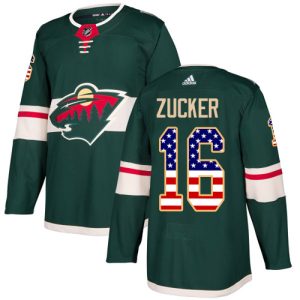 Stunning Adidas Wild #16 Jason Zucker Green Home Authentic USA Flag Stitched Youth NHL Jersey for top   notch game   day wear