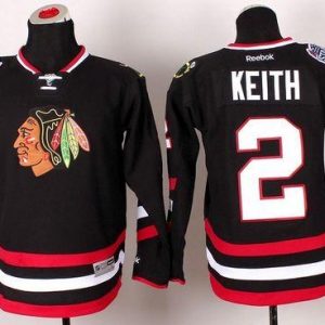 Stunning Blackhawks #2 Duncan Keith Black 2014 Stadium Series Stitched Youth NHL Jersey for a valuable hockey collectible