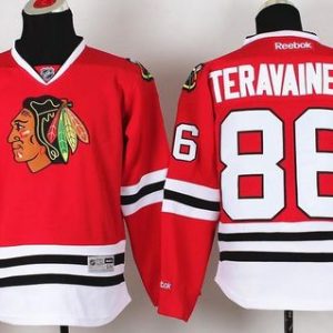 Stunning Blackhawks #86 Teuvo Teravainen Red Stitched Youth NHL Jersey to stand out at the stadium