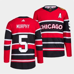 Stunning Chicago Blackhawks #5 Connor Murphy Men's adidas Reverse Retro 2.0 Authentic Player Jersey   Red for a memorable sports moment