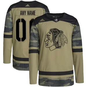 Stunning Chicago Blackhawks adidas Military Appreciation Team Authentic Custom Practice Jersey   Camo for die   hard Blackhawks fans