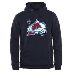 Stunning Colorado Avalanche Team Logo Pullover Hoodie Navy Blue for die   hard Blackhawks fans