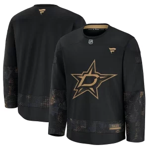 Stunning Dallas Stars 2024 Military Appreciation Practice Jersey   Black for a memorable sports moment