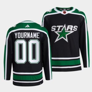 Stunning Dallas Stars Custom Men's adidas Reverse Retro 2.0 Authentic Player Jersey   Black to stand out at the stadium