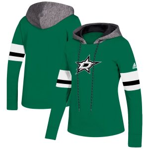 Stunning Dallas Stars adidas Women's Crewdie Pullover Hoodie Green to support your favorite players