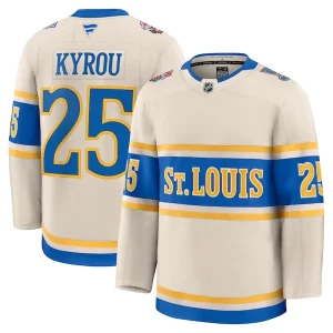 Stunning Jordan Kyrou St. Louis Blues 2025 NHL Winter Classic Premium Player Jersey   Cream to stand out at the stadium