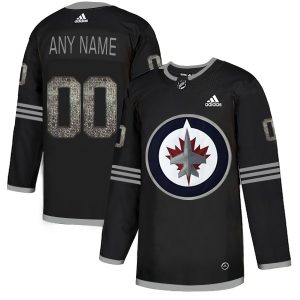 Stunning Men's Adidas Jets Personalized Authentic Black Classic NHL Jersey for true hockey enthusiasts