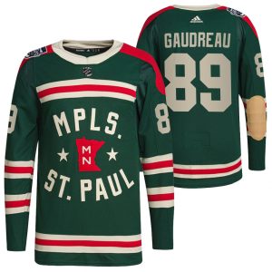 Stunning Minnesota Wild #89 Frederick Gaudreau Men's Adidas 2022 Winter Classic Authentic NHL Jersey for an exciting hockey game