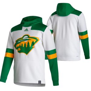 Stunning Minnesota Wild Blank Adidas Reverse Retro Pullover Hoodie White for a memorable sports moment