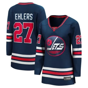 Stunning Nikolaj Ehlers Winnipeg Jets Women's Premier Breakaway Player Jersey   Navy for a valuable hockey collectible