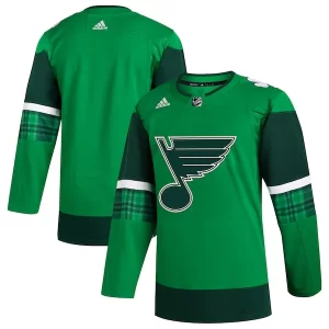 Stunning St. Louis Blues adidas 2023 St. Patrick's Day Primegreen Authentic Jersey   Kelly Green for die   hard Blackhawks fans