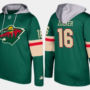 Stunning Wild #16 Jason Zucker Green Name And Number Hoodie for true hockey enthusiasts
