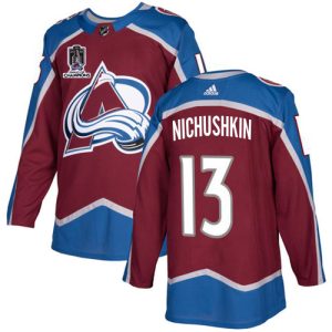 Superb Adidas Avalanche #13 Valeri Nichushkin Burgundy Youth 2022 Stanley Cup Champions Burgundy Home Authentic Stitched NHL Jersey for true hockey enthusiasts