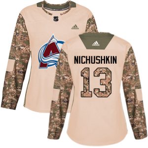 Superb Adidas Avalanche #13 Valeri Nichushkin Camo Women's Authentic 2017 Veterans Day Stitched NHL Jersey for a valuable hockey collectible