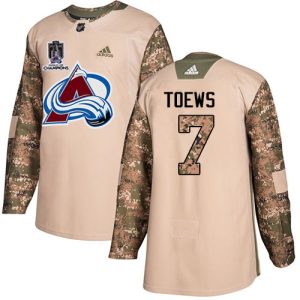Superb Adidas Avalanche #7 Devon Toews Camo Authentic 2022 Stanley Cup Champions Veterans Day Stitched NHL Jersey to show your team love