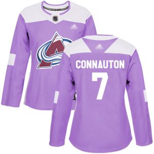 Superb Adidas Avalanche #7 Kevin Connauton Purple Authentic Fights Cancer Women's Stitched NHL Jersey for die   hard Blackhawks fans