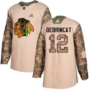 Superb Adidas Blackhawks #12 Alex DeBrincat Camo Authentic 2017 Veterans Day Stitched Youth NHL Jersey for die   hard Blackhawks fans