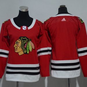 Superb Adidas Blackhawks Blank Red Home Authentic Women's Stitched NHL Jersey to stand out at the stadium