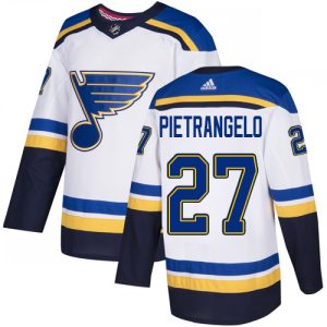 Superb Adidas Blues #27 Alex Pietrangelo White Road Authentic Stitched Youth NHL Jersey to support your favorite players