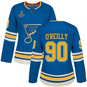 Superb Adidas Blues #90 Ryan O'Reilly Blue Alternate Authentic Stanley Cup Champions Women's Stitched NHL Jersey for top   notch game   day wear