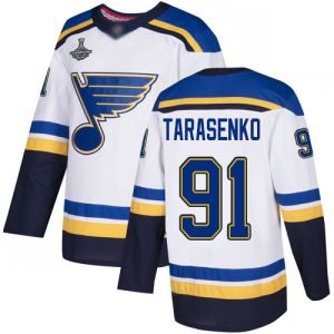 Superb Adidas Blues #91 Vladimir Tarasenko White Road Authentic Stanley Cup Champions Stitched Youth NHL Jersey for a memorable sports moment
