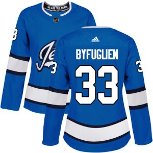 Superb Adidas Jets #33 Dustin Byfuglien Blue Alternate Authentic Women's Stitched NHL Jersey to support your favorite players