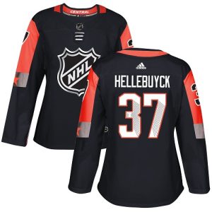 Superb Adidas Jets #37 Connor Hellebuyck Black 2018 All Star Central Division Authentic Women's Stitched NHL Jersey to support your favorite players
