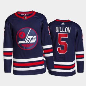Superb Adidas Jets #5 Brenden Dillon Men's 2021 22 Alternate Authentic NHL Jersey   Navy to show your team love