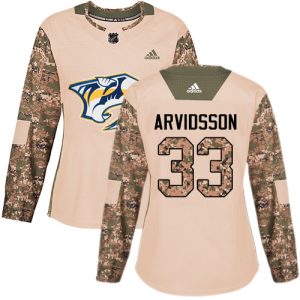 Superb Adidas Predators #33 Viktor Arvidsson Camo Authentic 2017 Veterans Day Women's Stitched NHL Jersey to support your favorite players