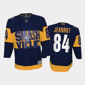 Superb Adidas Predators #84 Tanner Jeannot Youth 2022 Stadium Series Game NHL Jersey   Navy to show your team love