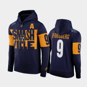 Superb Adidas Predators #9 Filip Forsberg 2022 Stadium Series NHL Hoodie   Smashville Navy for die   hard Blackhawks fans