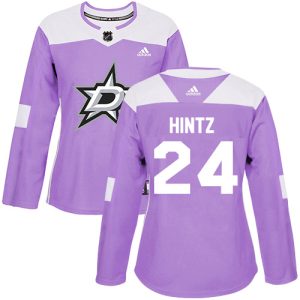 Superb Adidas Stars #24 Roope Hintz Purple Authentic Fights Cancer Women's Stitched NHL Jersey for true hockey enthusiasts