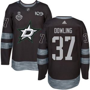 Superb Adidas Stars #37 Justin Dowling Black 1917 2017 100th Anniversary 2020 Stanley Cup Final Stitched NHL Jersey for an exciting hockey game
