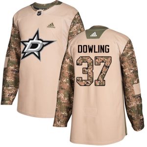 Superb Adidas Stars #37 Justin Dowling Camo Authentic 2017 Veterans Day Stitched NHL Jersey for a memorable sports moment