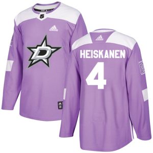 Superb Adidas Stars #4 Miro Heiskanen Purple Authentic Fights Cancer Youth Stitched NHL Jersey to support your favorite players