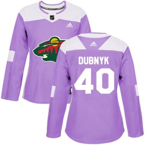 Superb Adidas Wild #40 Devan Dubnyk Purple Authentic Fights Cancer Women's Stitched NHL Jersey for an exciting hockey game