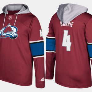 Superb Avalanche #4 Tyson Barrie Burgundy Name And Number Hoodie to stand out at the stadium