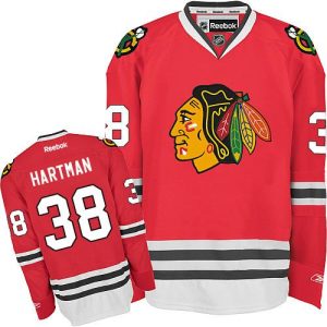 Superb Blackhawks #38 Ryan Hartman Red Home Stitched Youth NHL Jersey for top   notch game   day wear