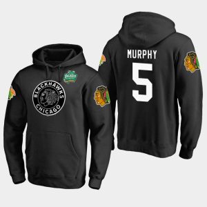 Superb Blackhawks #5 Connor Murphy Black 2018 Winter Classic Primary Logo Pullover Hoodie for a valuable hockey collectible