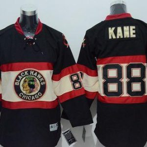 Superb Blackhawks #88 Patrick Kane Black Stitched Youth New Third NHL Jersey to add to your hockey memorabilia collection